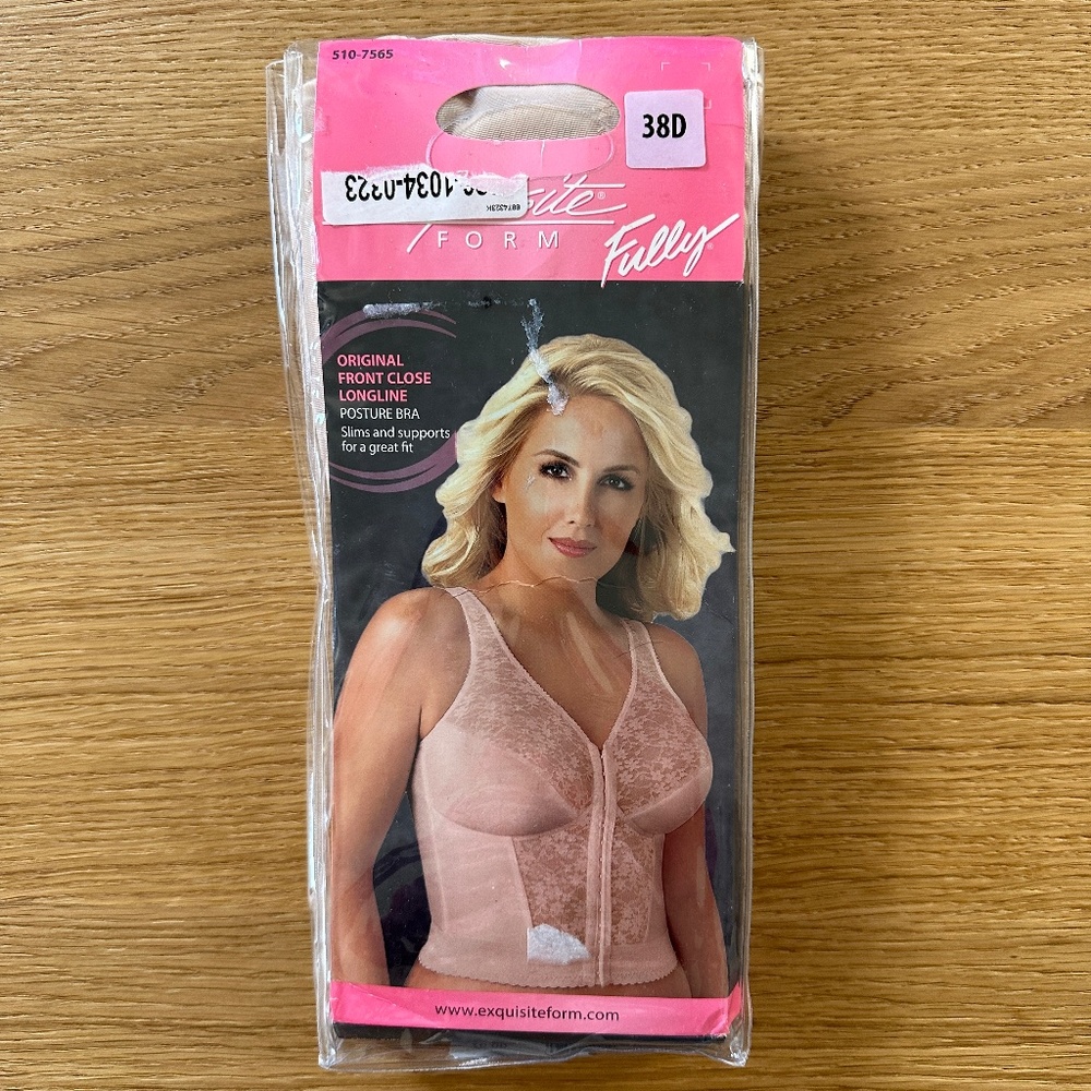 Exquisite Form Fully Original Front Close Longline Posture Bra  38 D